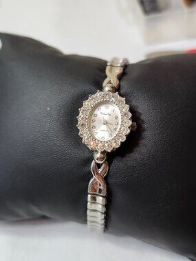 Willow Bay Womens Watch Silver Tone with Rhinestones